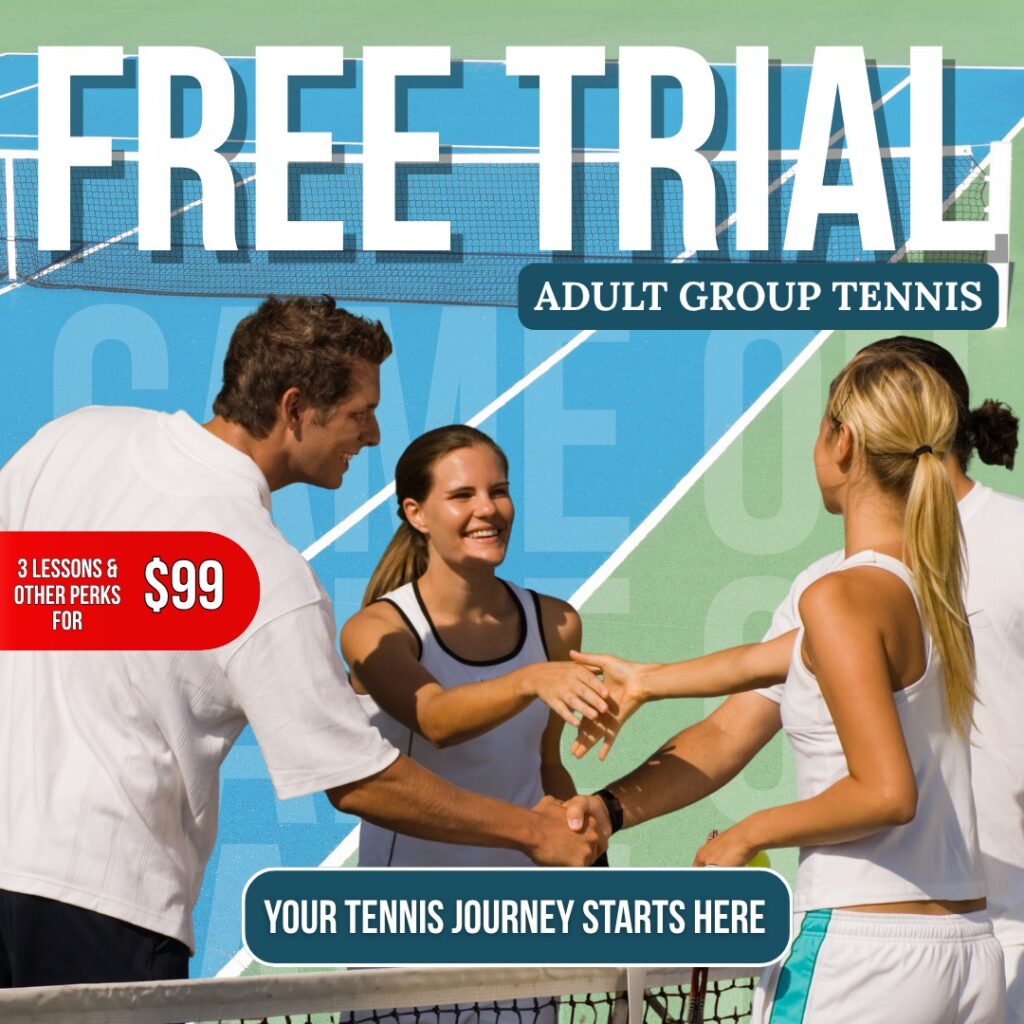 Free trial for your beginner-friendly adult tennis at North Sydney.